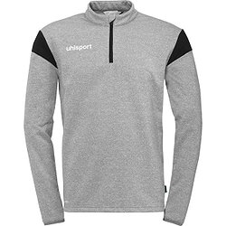 Uhlsport Squad 27 Ziptop Enfants - Gris Foncé Mélange / Noir