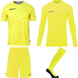 Uhlsport Prediction Bundle Set De Gardien De But Hommes - Jaune Fluo / Noir