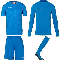Uhlsport Prediction Bundle Set De Gardien De But Enfants - Bleu Clair / Blanc