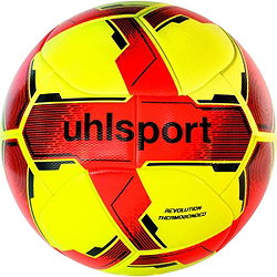 Uhlsport Revolution Thermobonded Ballon De Compétition - Jaune Fluo / Orange Fluo / Noir