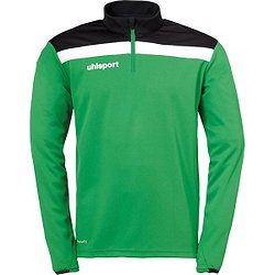 Uhlsport Offense 23 Ziptop Enfants - Vert / Noir / Blanc