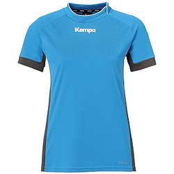 Kempa Prime Maillot Manches Courtes Femmes - Bleu Kempa / Anthracite