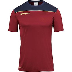 Uhlsport Offense 23 T-Shirt Herren - Bordeaux / Marine / Neongelb