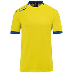Kempa Player Shirt Korte Mouw Heren - Geel / Royal