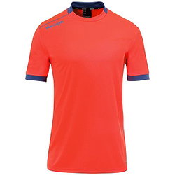 Kempa Player Shirt Korte Mouw Kinderen - Fluorood / Ijsgrijs