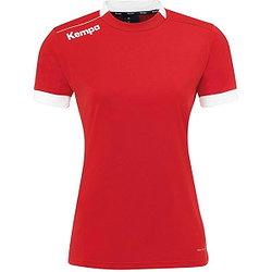 Kempa Player Maillot Manches Courtes Femmes - Rouge / Blanc