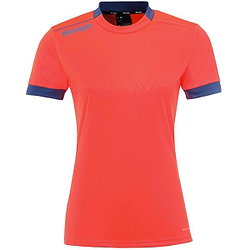 Kempa Player Shirt Korte Mouw Dames - Fluorood / Ijsgrijs