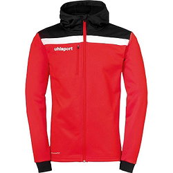 Uhlsport Offense 23 Veste D'entraînement À Capuche Hommes - Rouge / Noir / Blanc