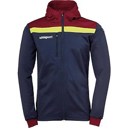 Uhlsport Offense 23 Trainingsjacke Mit Kapuze Kinder - Marine / Bordeaux / Neongelb