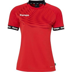 Kempa Wave 26 Maillot Manches Courtes Femmes - Rouge / Rouge Chili