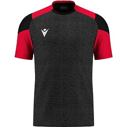 Macron Glory Golem Maillot Manches Courtes Enfants - Noir / Rouge
