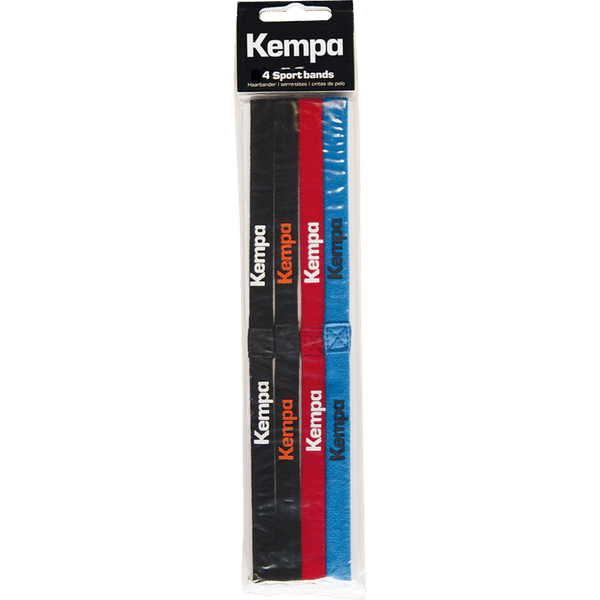 Kempa Haarbänder 4 Er Set - Schwarz / Rot / Hellblau