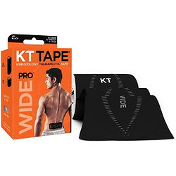 KT Tape Pro Wide Tape Precut (10 X 25Cm) - 10 Pcs - 2,5 Meter - Noir