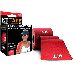 KT Tape Original Tape Vorgeschnittenes (5 X 25 Cm) - 20 Pcs - 5 Meter - Rot