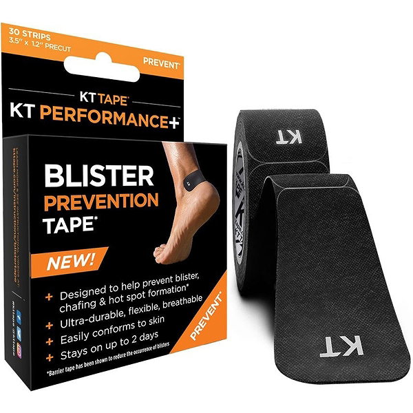KT Tape Ruban De Prévention Des Ampoules Pré-Découpé (30 X 9Cm) - Noir