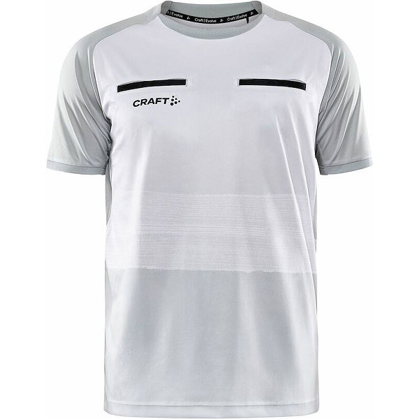 Craft Evolve Scheidsrechtersshirt Korte Mouw Heren - Lichtgrijs