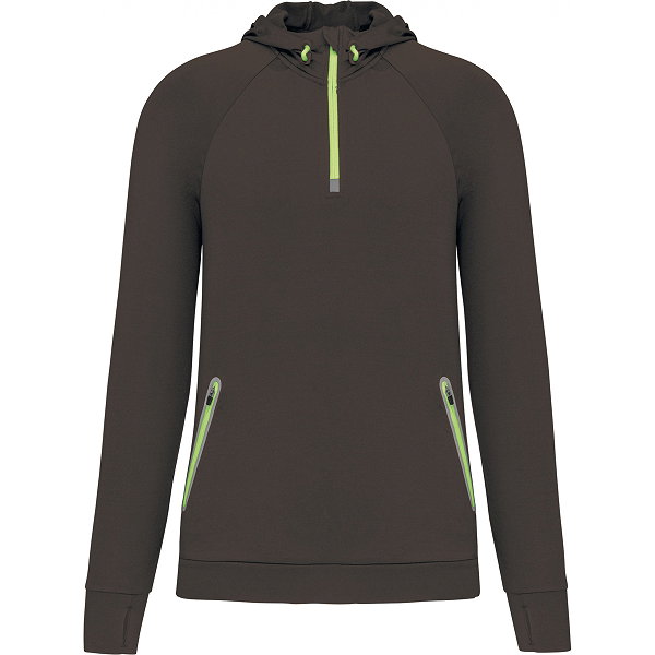 Proact Ziptop À Capuche Hommes - Gris Foncé
