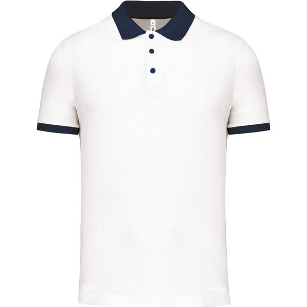 Proact Polo Fonctionnel Hommes - Blanc / Marine