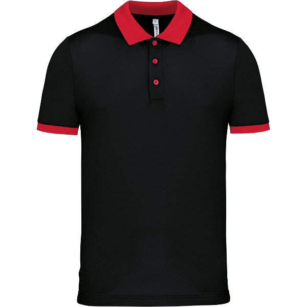 Proact Funktions Poloshirt Herren - Schwarz / Rot