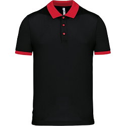 Proact Functionele Polo Heren - Zwart / Rood