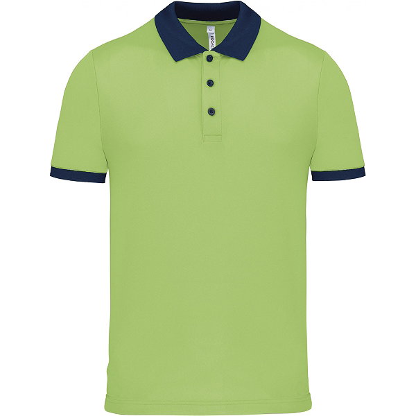 Proact Polo Fonctionnel Hommes - Lime / Marine