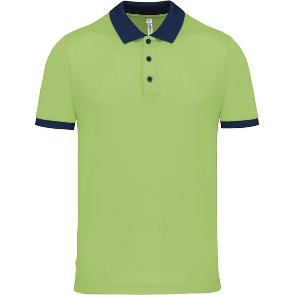 Proact Polo Fonctionnel Hommes - Lime / Marine