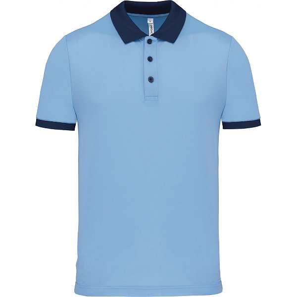 Proact Funktions Poloshirt Herren - Skyblue / Marine