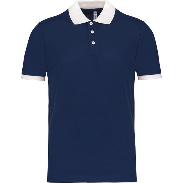 Proact Polo Fonctionnel Hommes - Marine / Blanc