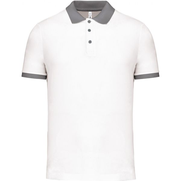 Proact Polo Fonctionnel Hommes - Blanc / Gris