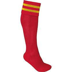 Proact Contrast Chaussettes De Football - Rouge / Jaune