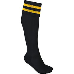 Proact Contrast Chaussettes De Football - Noir / Jaune