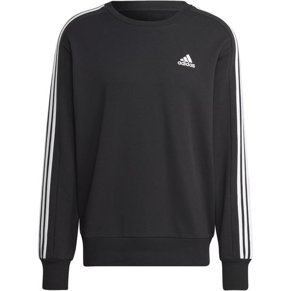 Adidas Essentials French Terry 3-Stripes Sweater Heren - Zwart