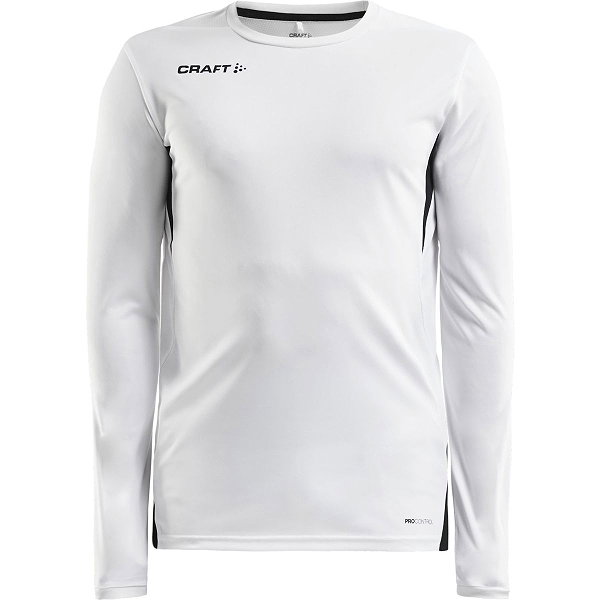 Craft Pro Control Impact Voetbalshirt Lange Mouw Kinderen - Wit