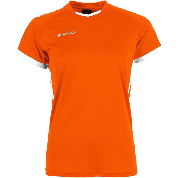 Stanno First Maillot À Manches Courtes Femmes - Orange / Blanc
