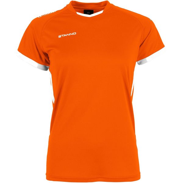 Stanno First Shirt Korte Mouw Dames - Oranje / Wit
