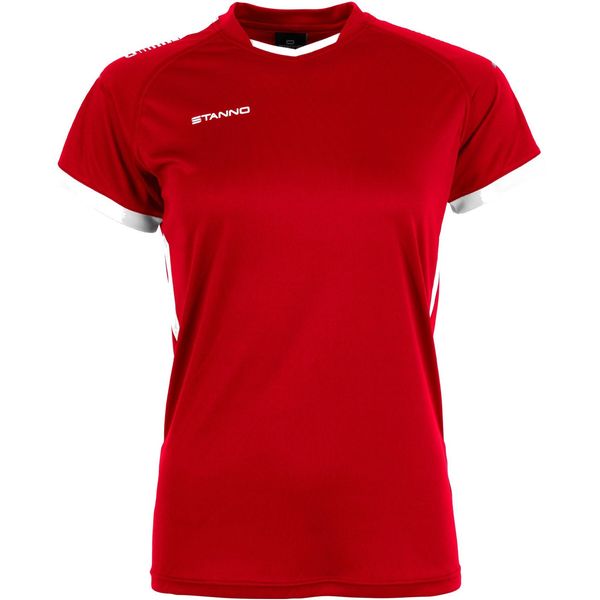 Stanno First Maillot À Manches Courtes Femmes - Rouge / Blanc