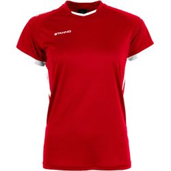 Voorvertoning: Stanno First Shirt Korte Mouw Dames - Rood / Wit