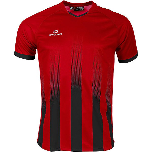 Stanno Vivid Shirt Korte Mouw Heren - Rood / Zwart
