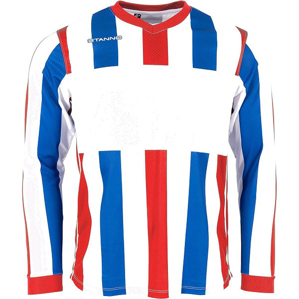 Stanno Aspire Maillot À Manches Longues Hommes - Blanc / Rouge / Royal