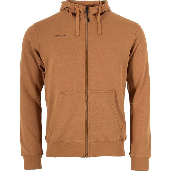 Stanno Base Hooded Sweat Full Zip Hommes - Brun