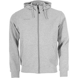 Stanno Base Hooded Sweat Full Zip Hommes - Gris Clair Mélange