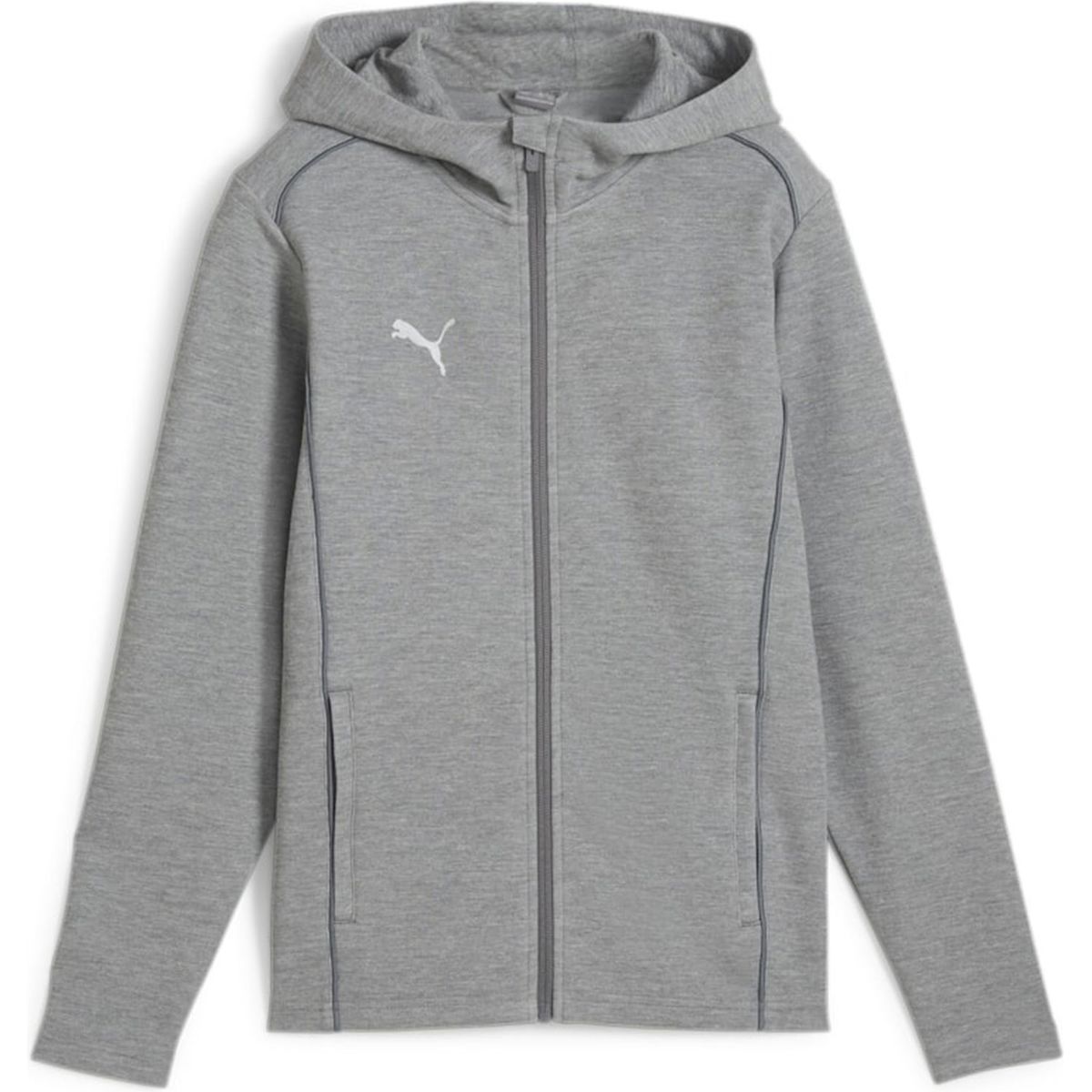 Puma Team Final Sweater Met Rits Heren Lichtgrijs Gemeleerd