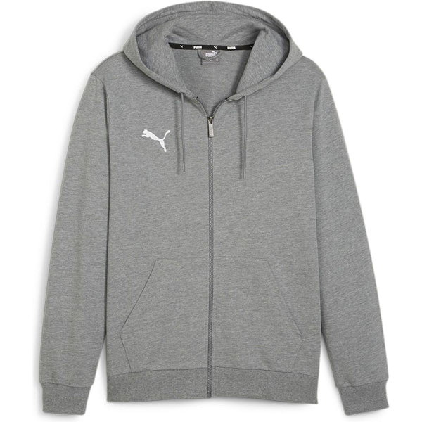 Puma Teamgoal Hooded Sweat Full Zip Hommes - Gris Clair Mélange