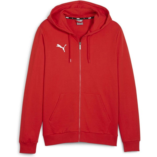 Puma Teamgoal Hooded Sweat Full Zip Kinder - Rot