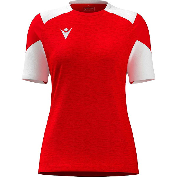 Macron Glory Sphinx Maillot À Manches Courtes Femmes - Rouge / Blanc