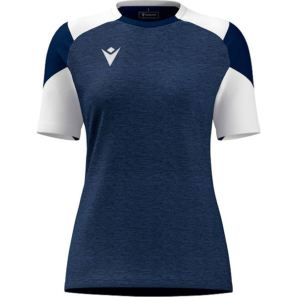 Macron Glory Sphinx Maillot À Manches Courtes Femmes - Marine / Blanc
