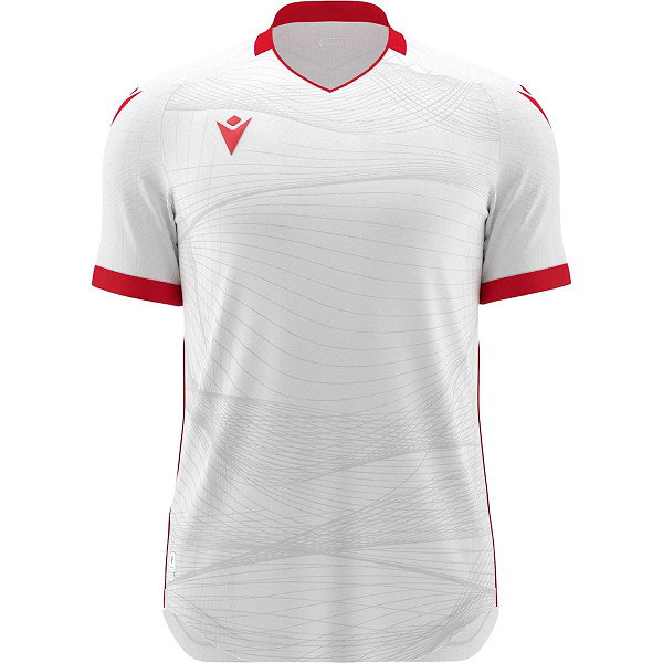 Macron Wyvern Eco Shirt Korte Mouw Heren - Wit / Rood