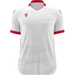 Voorvertoning: Macron Wyvern Eco Shirt Korte Mouw Heren - Wit / Rood