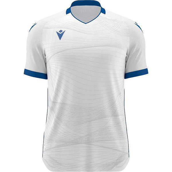 Macron Wyvern Eco Maillot À Manches Courtes Hommes - Blanc / Royal