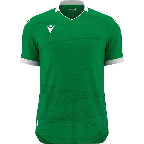 Macron Wyvern Eco Maillot À Manches Courtes Hommes - Vert / Blanc